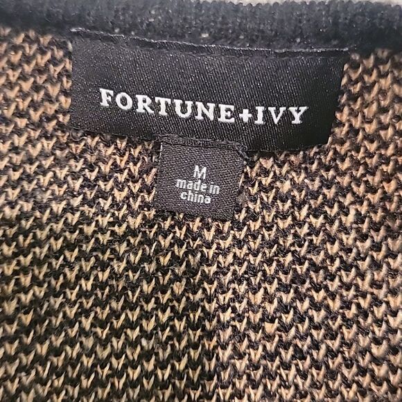 Fortune & Ivy long black cardigan sz med - Picture 8 of 9